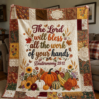 Autumn Harvest Promise Quilted Blanket SN0PT190