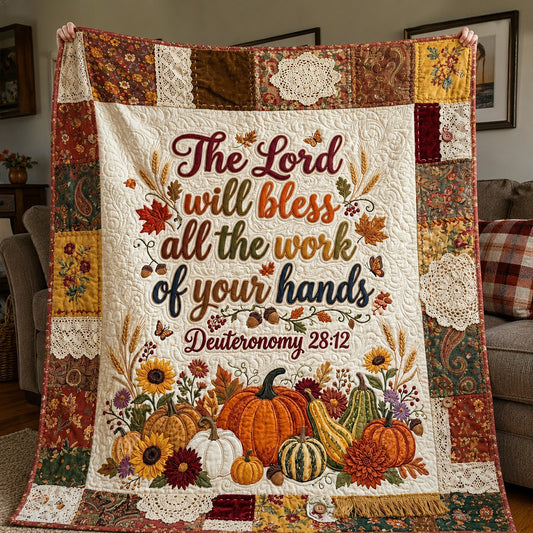 Autumn Harvest Promise Quilted Blanket SN0PT190