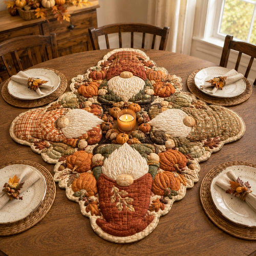 Autumn Haven Custom Shape Quilted Table Topper SN0TD080