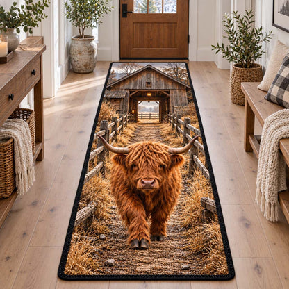 Autumn Highland Cow Runner Carpet SN0HH0926
