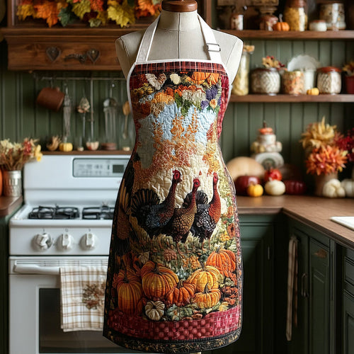 Autumn Homestead Flock Quilted Apron SN0PT278