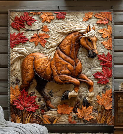 Autumn Horse Quilted Blanket NCU0DV1230