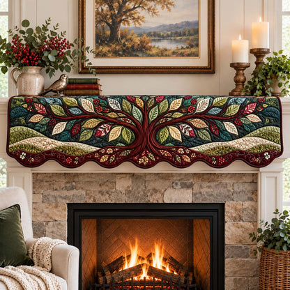 Autumn Leaf Tree Mantel Scarf SN0HH1047