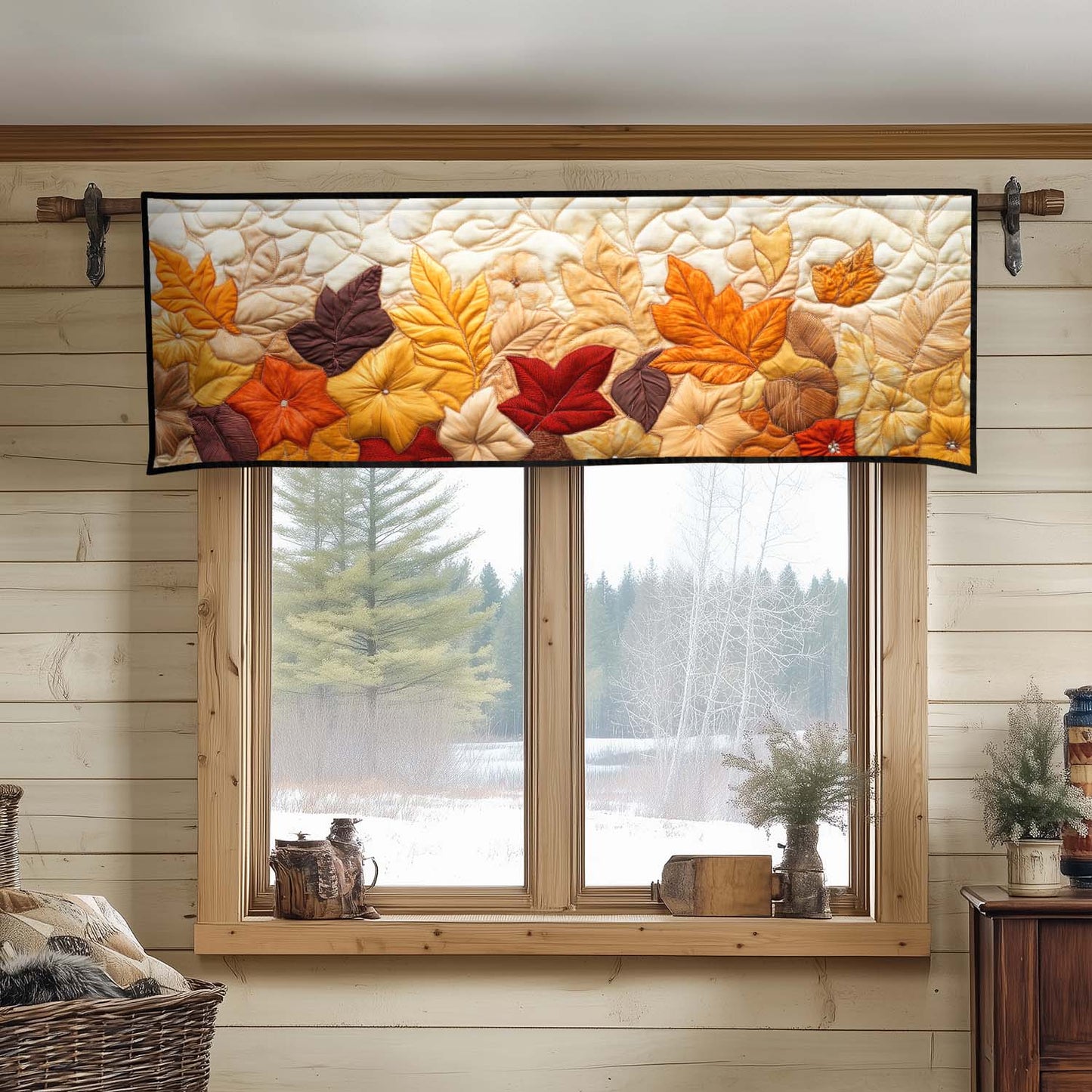 Autumn Leaves Quilted Valance NCU0DDK993