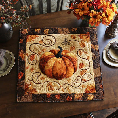 Autumn Pumpkin Quilted Table Topper NCU0DDK595