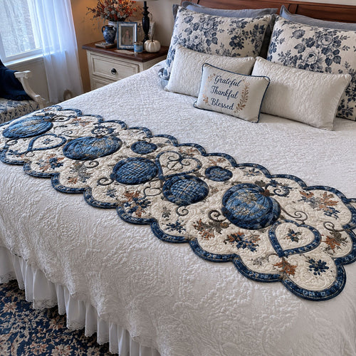 Autumn Reflections Custom Shape Quilted Bed Runner SN0PT509
