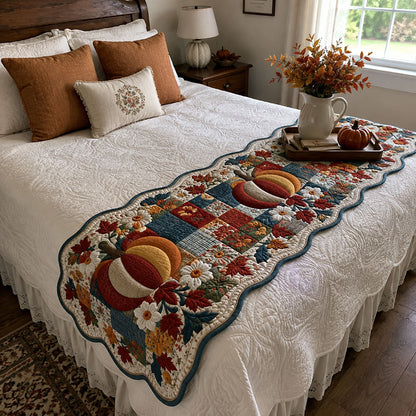 Autumn Retreat Custom Shape Quilted Bed Runner SN0PT510