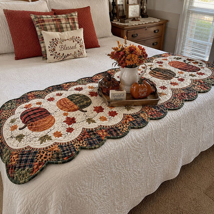 Autumn Sanctuary Custom Shape Quilted Bed Runner SN0PT511