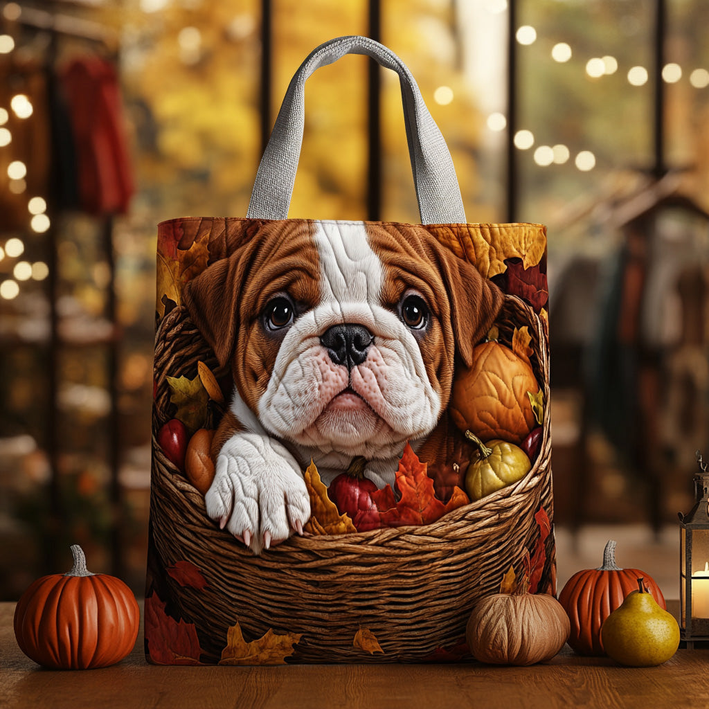 Autumn Snorts Quilted Tote Bag NCU0DV7096