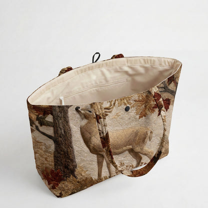 Autumn Stag Quilted Classic Tote Bag SN0DK034