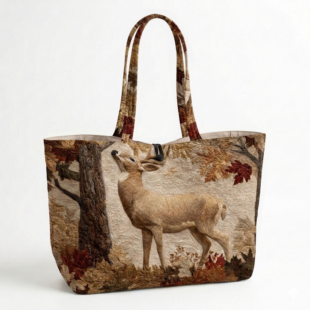 Autumn Stag Quilted Classic Tote Bag SN0DK034
