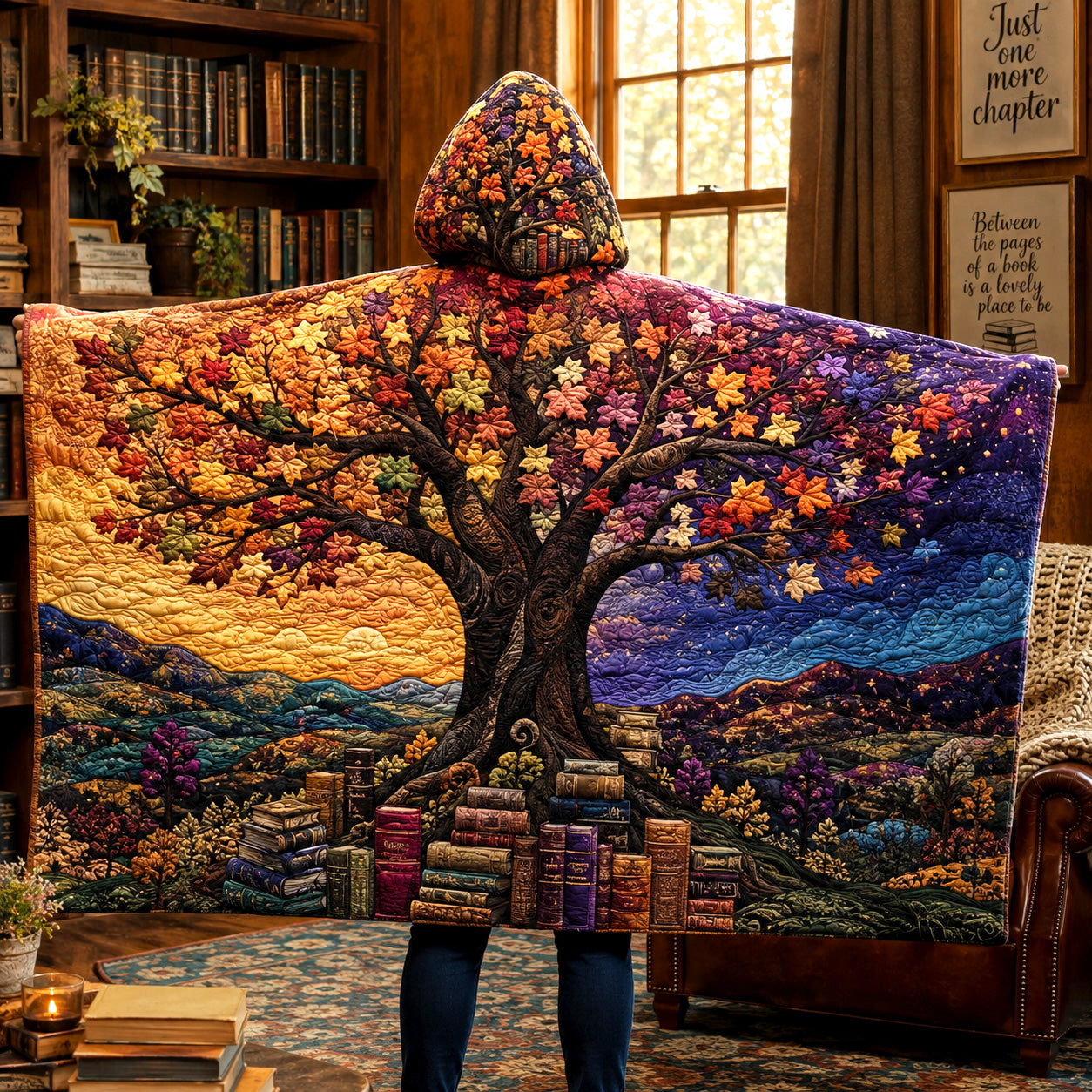 Autumn Story Quilted Hooded Blanket SN0TV074