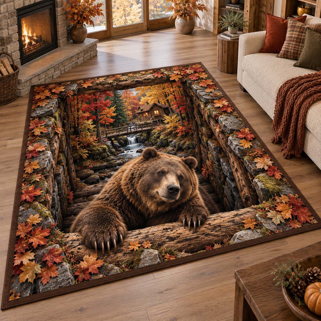 Autumnal Bear Area Rug SN0HH0904