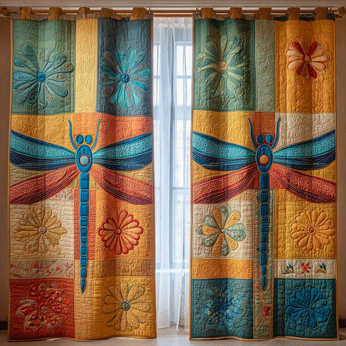 Azure Dawn Drift Quilted Curtains NCU0NXD872