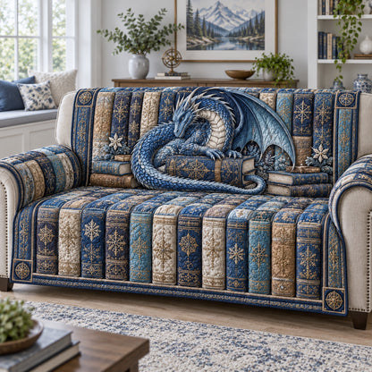 Azure Guardian Quilted Sofa Cover SN0TV855