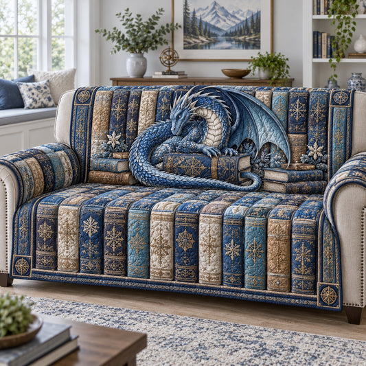 Azure Guardian Quilted Sofa Cover SN0TV855