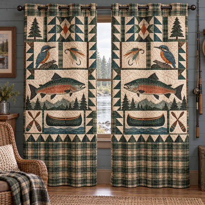 Backcountry Lodge Quilted Curtains SN0TD1133