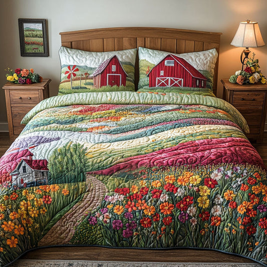 Barnyard Bliss 3-Piece Quilted Bedding Set NCU0DV4679