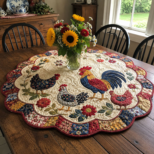 Barnyard Sunrise Custom Shape Quilted Table Topper SN0PT985