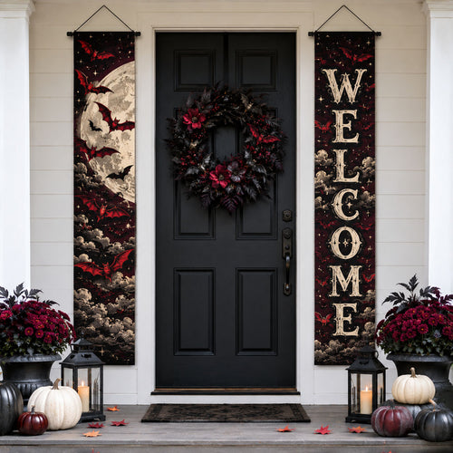 Bat Flight Manor Welcome Door Banner SN0PT300