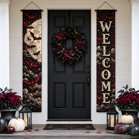 Bat Flight Manor Welcome Door Banner SN0PT300