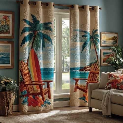 Beach Lounge View Quilted Curtains NCU0DH971