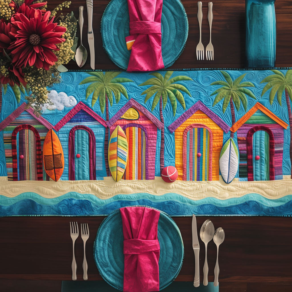 Beachside Escape Quilted Table Runner NCU0NT6485