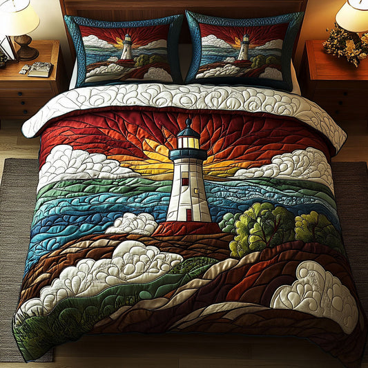 Beacon Glow 3-Piece Quilted Bedding Set NCU0DV2946