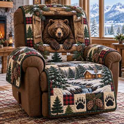 Bear Hollow Quilted Sofa Cover SN0TV898