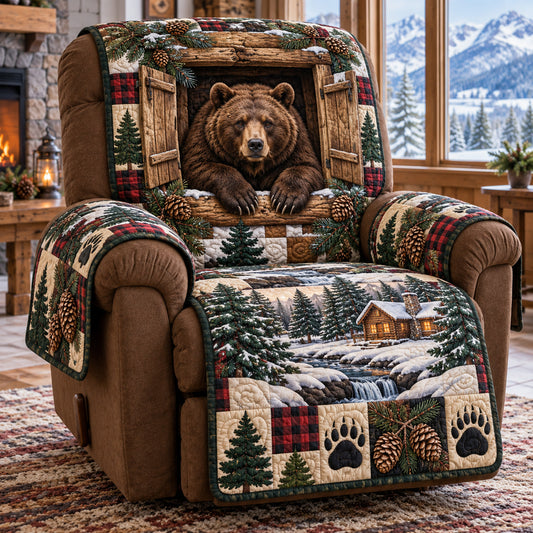 Bear Hollow Quilted Sofa Cover SN0TV898
