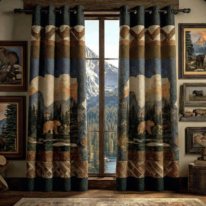 Bear Lodge Quilted Curtains NCU0DH745