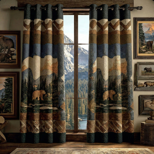 Bear Lodge Quilted Curtains NCU0DH745