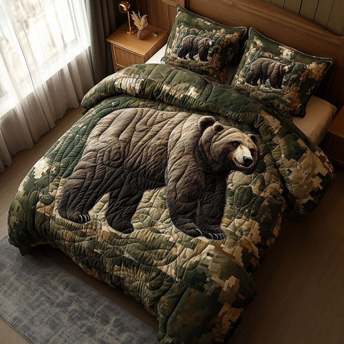 Bear Ridge 3-Piece Quilted Bedding Set NCU0DV2471