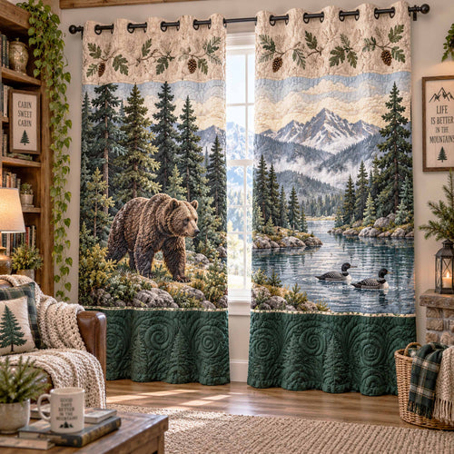 Bear Territory Quilted Curtains SN0TD1127