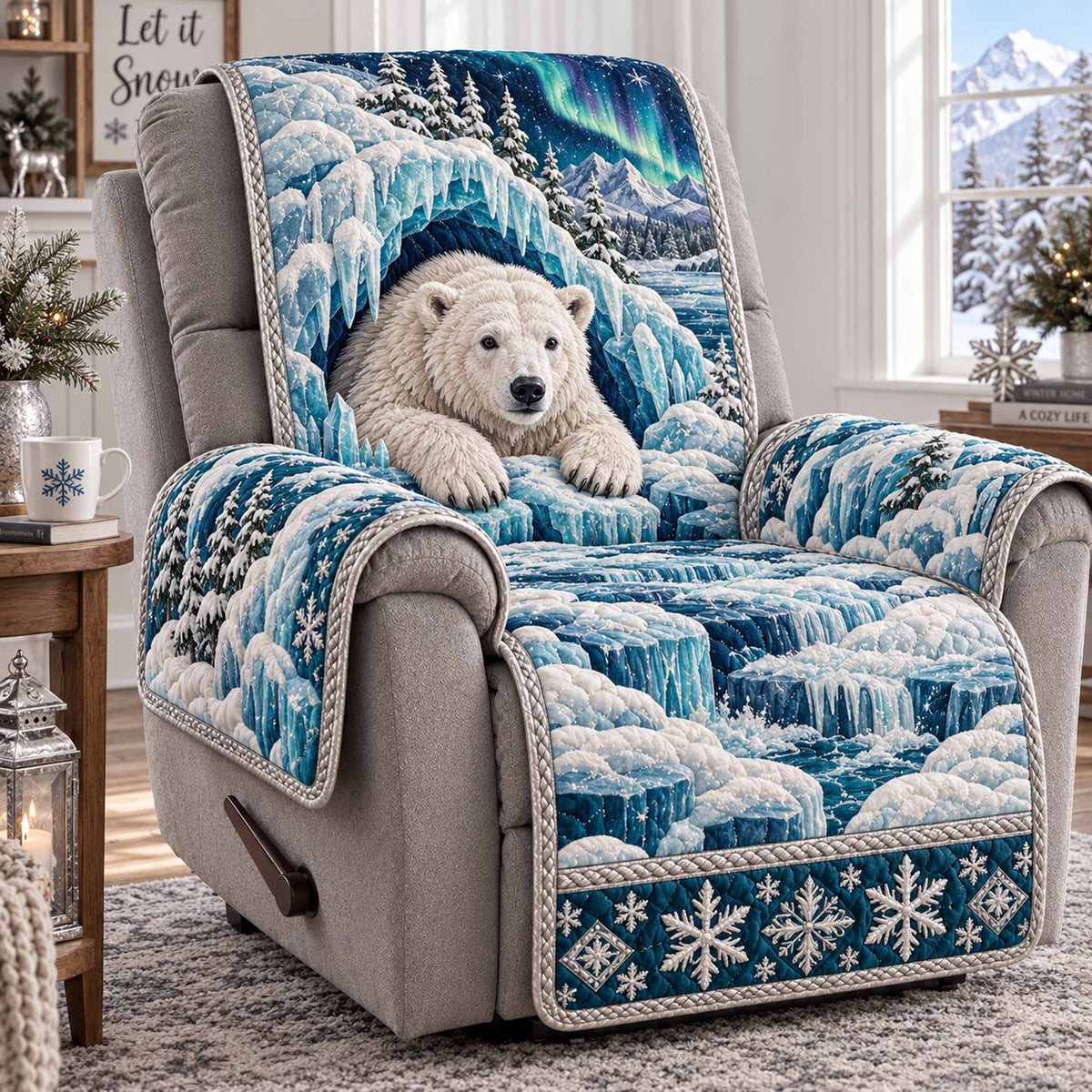 Bear Wilderness Quilted Sofa Cover SN0TD1231