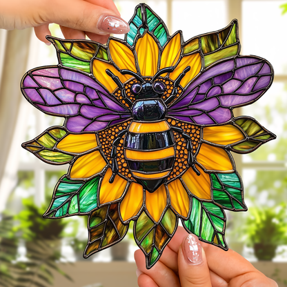 Bee Floral Hive - Window Hanging Suncatcher NCU0TH035