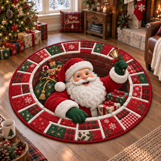 Bell Santa Quilted Round Mat SN0HH0435