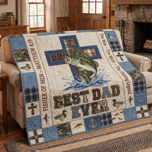 Best Fisher Dad Quilted Blanket SN0DV067