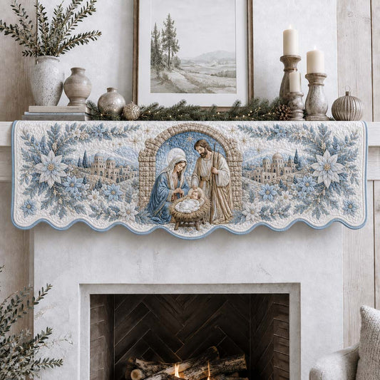 Bethlehem Nativity Vista Quilted Mantel Scarf SN0HH0240