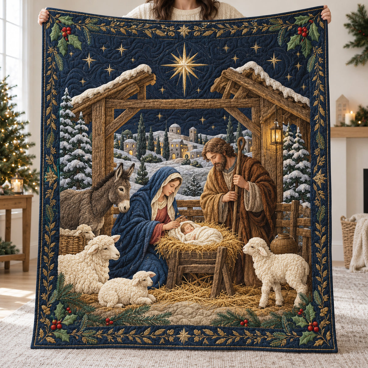 Bethlehem Star Quilted Blanket SN0TV804