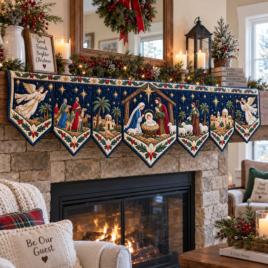Bethlehem Under the Star Quilted Mantel Scarf SN0PT1067