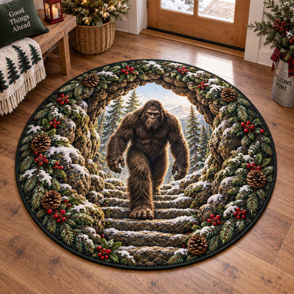 Bigfoot Adventure Quilted Round Mat SN0TD968
