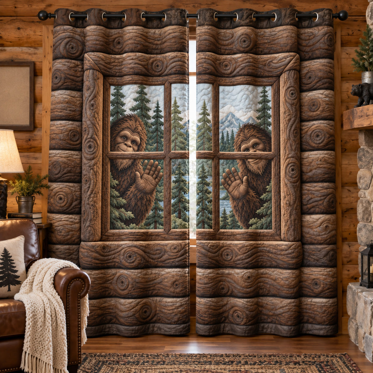 Bigfoot Legends Quilted Curtains SN0TV752