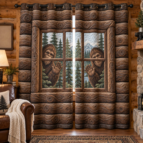 Bigfoot Legends Quilted Curtains SN0TV752