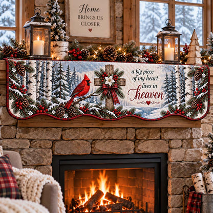 Birch Cardinal Quilted Mantel Scarf SN0HH0603