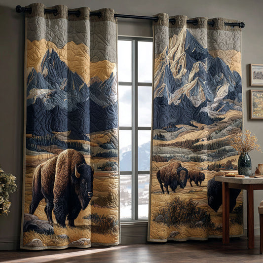 Bison Spirit Quilted Curtains NCU0KD022