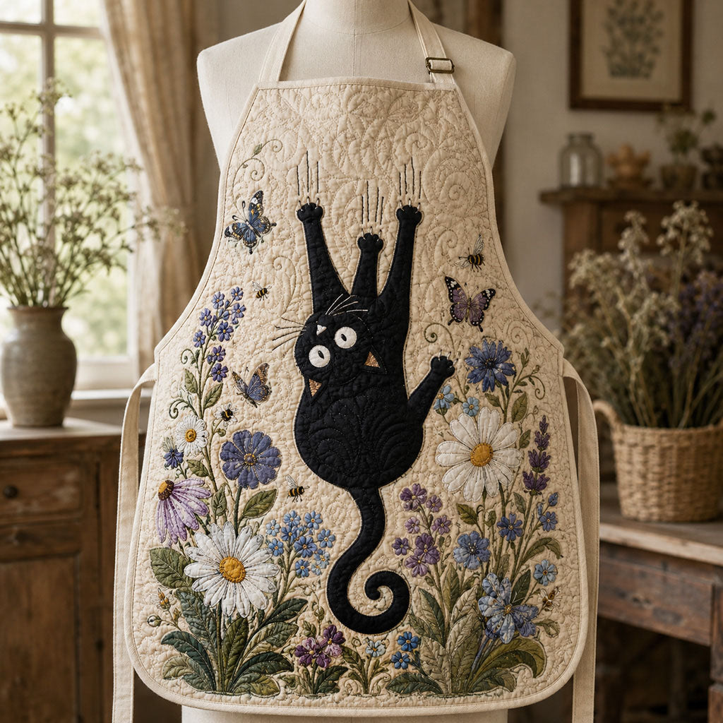 Black Cat Cottage Quilted Apron SN0PT166