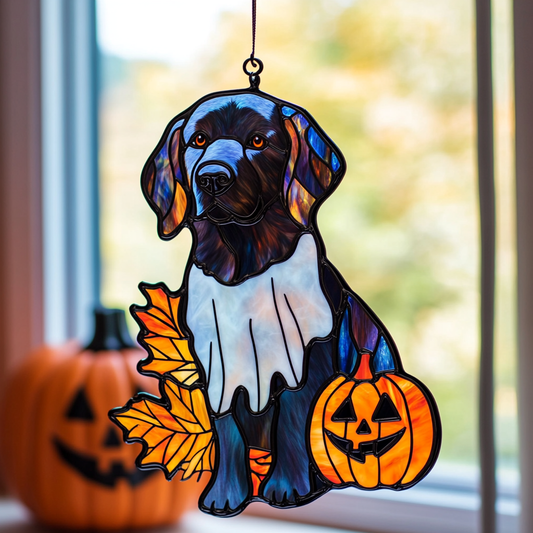 Black Labrador Halloween - Window Hanging Suncatcher NCU0PD139