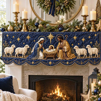 Black Nativity Grace Quilted Mantel Scarf SN0TD725