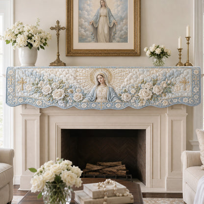 Blessed Madonna Quilted Mantel Scarf SN0TV253